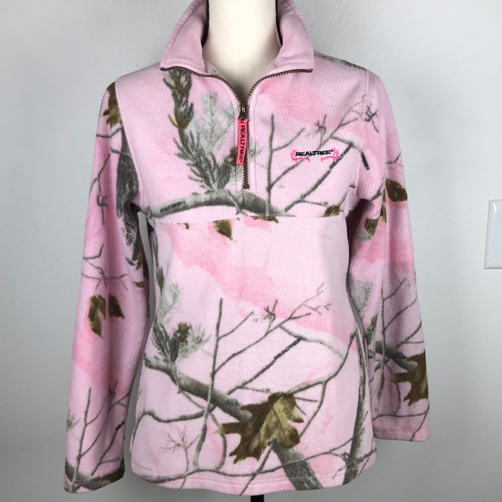 Realtree Pink  Zipper Fleece Pullover